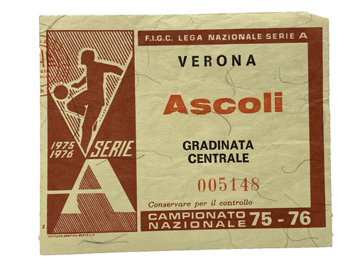 Biglietto ticket verona - ticket, ascoli
