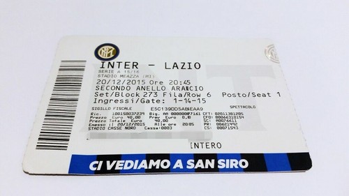 Used ticket inter - inter,