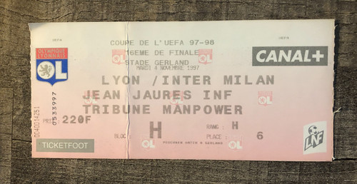 Ticket lyon v inter - )),