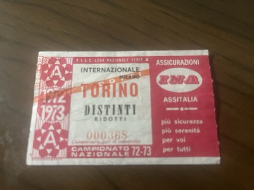 Inter torino biglietto ticket - inter-torino, biglietto/ticket