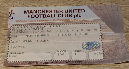 Biglietto stub manchester - biglietto, stub-