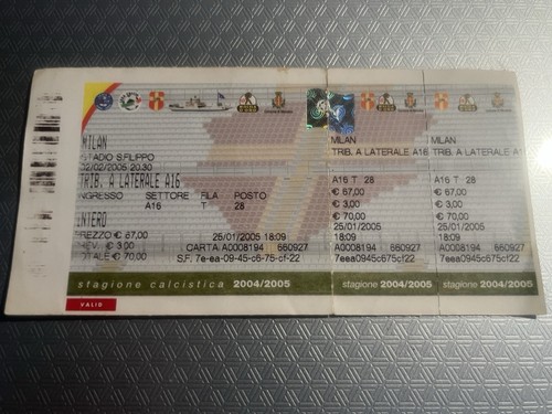 Messina milan biglietto ticket - messina-milan, biglietto/ticket