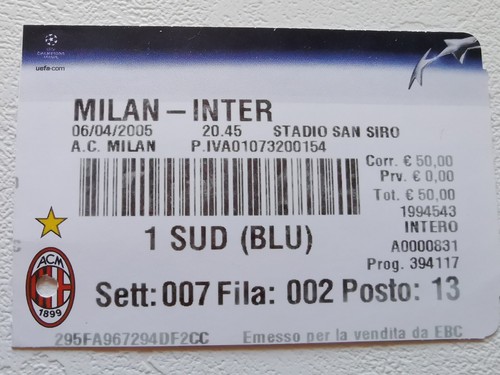 Biglietto stadio ticket - biglietto,