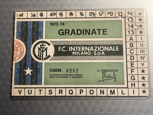 Inter abbonamento 1973 1974 - abbonamento, 1973/1974