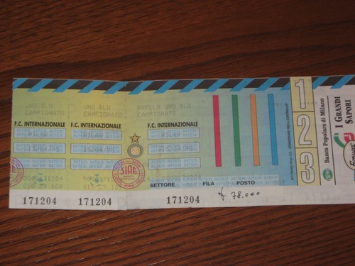 Inter milan biglietto ticket - milan,