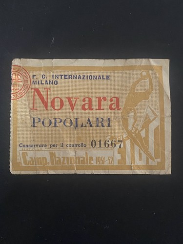 Inter novara biglietto ticket - inter-novara, biglietto/ticket