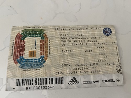 Milan lazio biglietto ticket - milan-lazio, biglietto/ticket