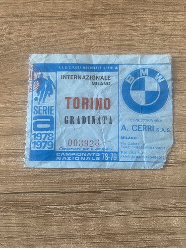Inter torino biglietto - inter-torino, biglietto/ticket