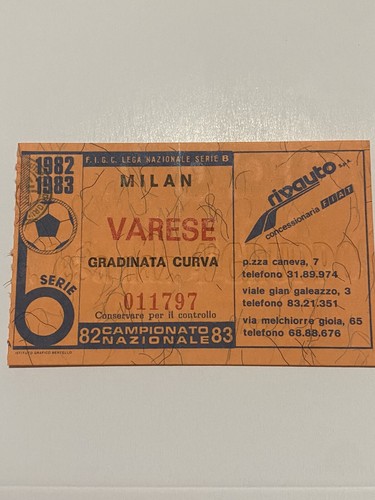 Milan varese biglietto ticket - milan-varese, biglietto/ticket