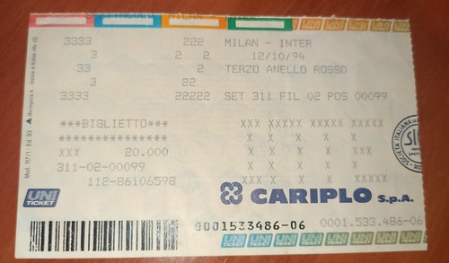 Ticket biglietti milan - ac,