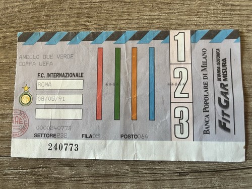 Inter roma 1991 final uefa - inter-roma, cup