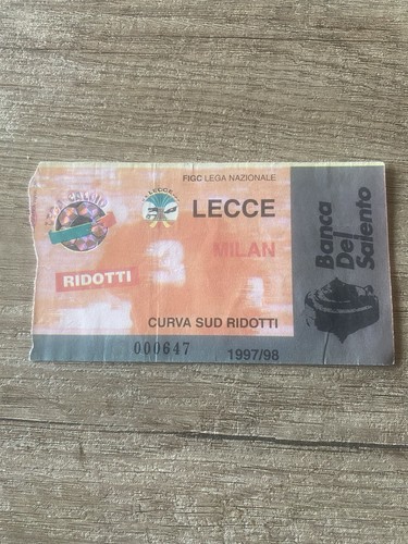Lecce milan biglietto - lecce-milan, biglietto/ticket