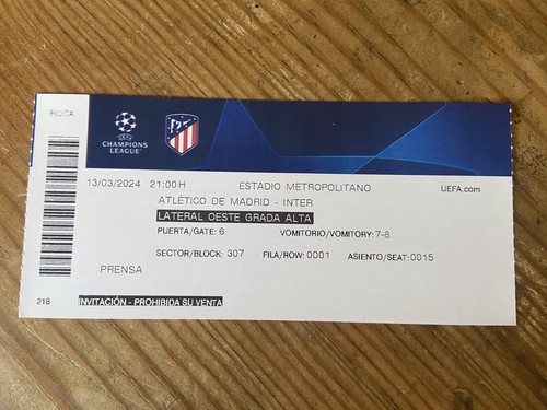 Biglietto come nuovo atletico - biglietto,