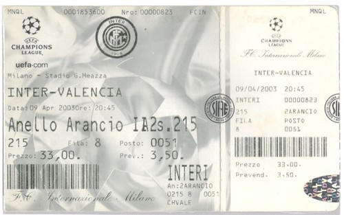 Biglietto inter milan - biglietto, valencia