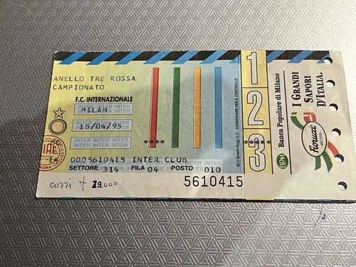 Inter milan biglietto ticket - inter-milan, biglietto/ticket