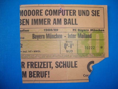 Biglietto bayern monaco - 88/89,