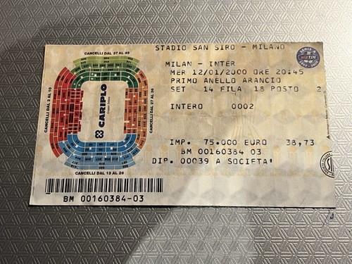 Milan inter biglietto ticket - milan-inter, biglietto/ticket