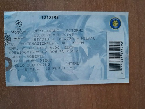 Biglietto ticket calcio - biglietto,
