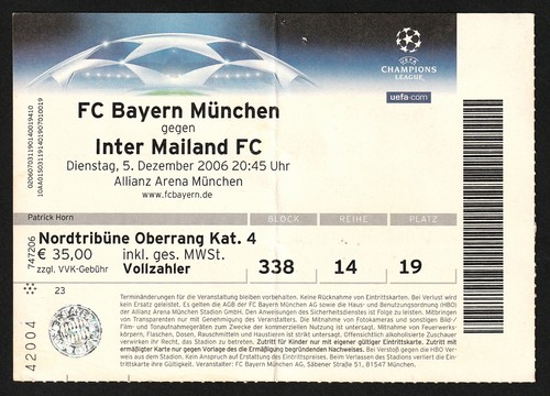 Biglietto 2006 bayern - |,