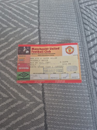 Biglietto manchester united - united, vs