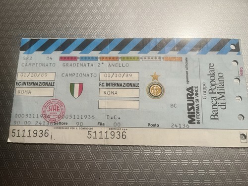 Inter roma biglietto - inter-roma, biglietto/ticket