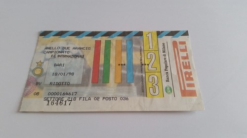 Old used ticket inter milan - old,