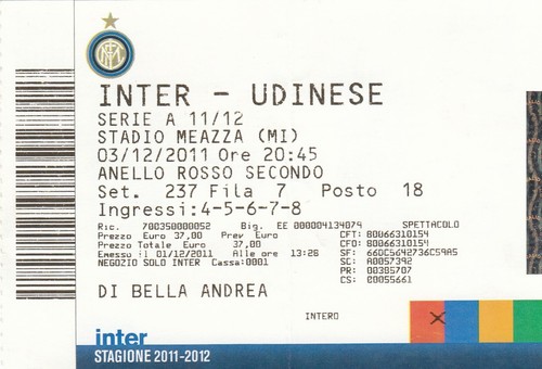 Biglietto inter milan - inter,